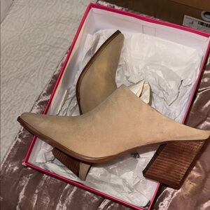 Women's Tan Ankle Mules VC Egwenny Tortilla Vince Camino